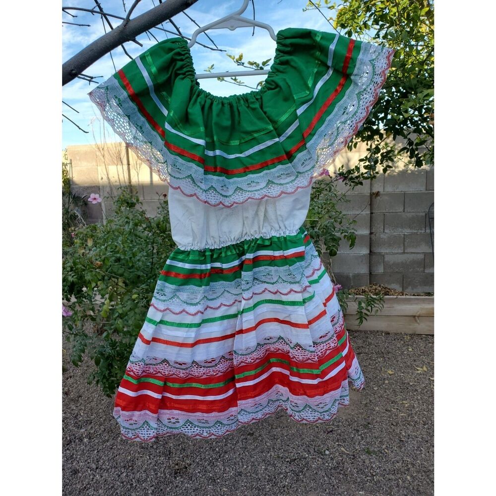 Girls May Pole Dress or Christmas Dress, bodice is lined and Cheerful Colors